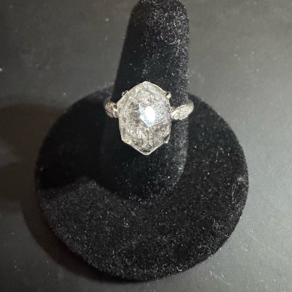 Large Herkimer Diamond Ring